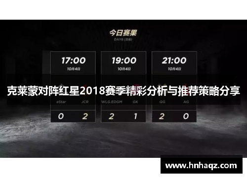 克莱蒙对阵红星2018赛季精彩分析与推荐策略分享